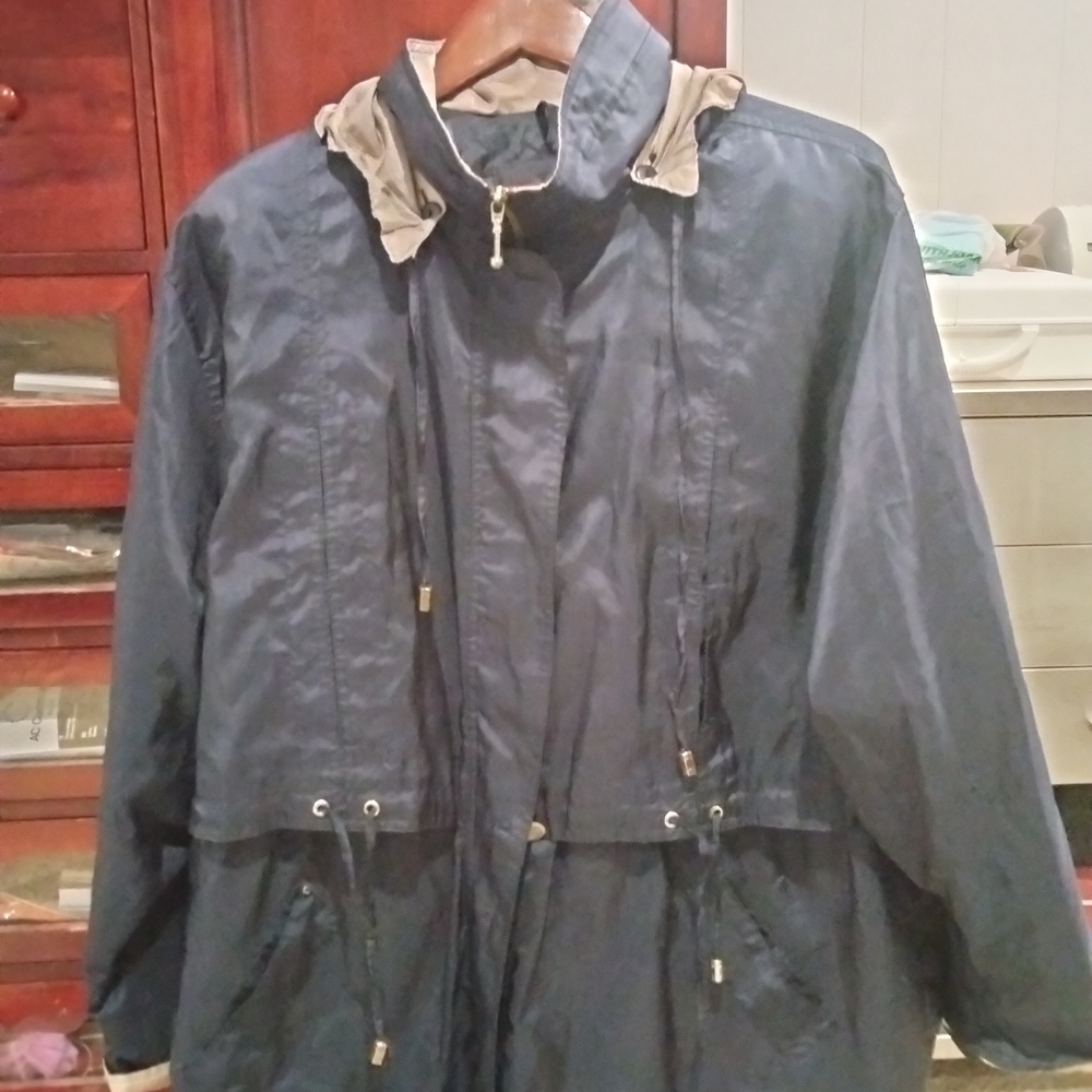 Essentials Blue Windbreaker With Semi-Fitted Silh… - image 1